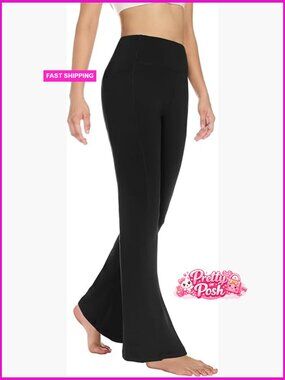 High Waisted Bootcut Yoga Pants with Pockets Flare Leggings